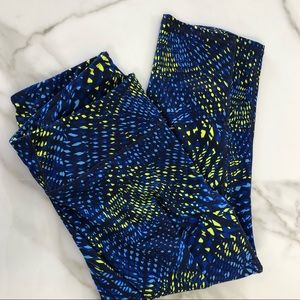 S Blue and Yellow Fabletics Leggings